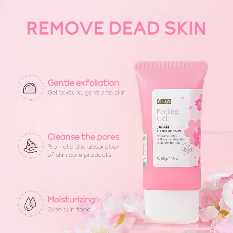Cherry Blossom Peeling Gel Facial Exfoliating Moisturizing Tender Body Cleansing Skin Care 60G